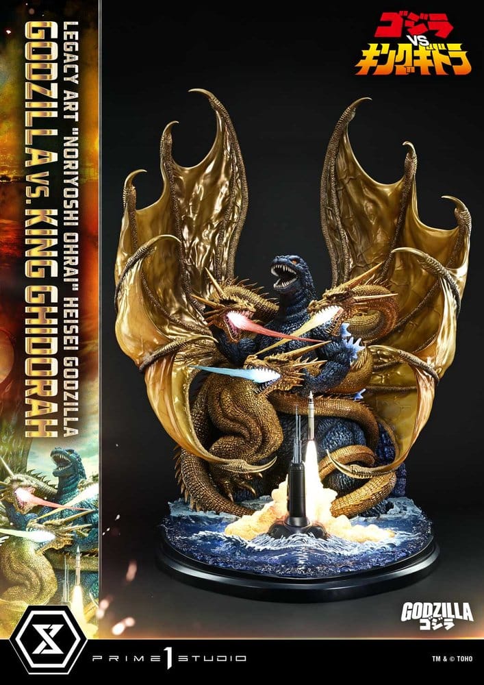 Godzilla Legacy Art "Noriyoshi Ohrai" Statue Heisei Godzilla Godzilla vs. King Ghidorah Bonus Version 82 cm - Preorder - ETA: 23.06.2028