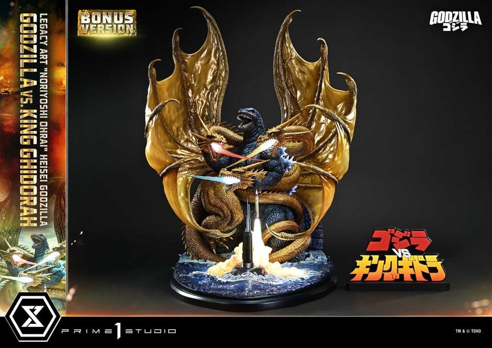 Godzilla Legacy Art "Noriyoshi Ohrai" Statue Heisei Godzilla Godzilla vs. King Ghidorah Bonus Version 82 cm - Preorder - ETA: 23.06.2028