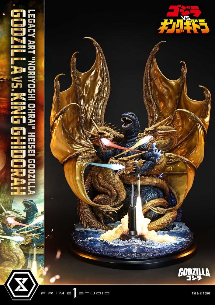 Godzilla Legacy Art "Noriyoshi Ohrai" Statue Heisei Godzilla Godzilla vs. King Ghidorah Bonus Version 82 cm - Preorder - ETA: 23.06.2028
