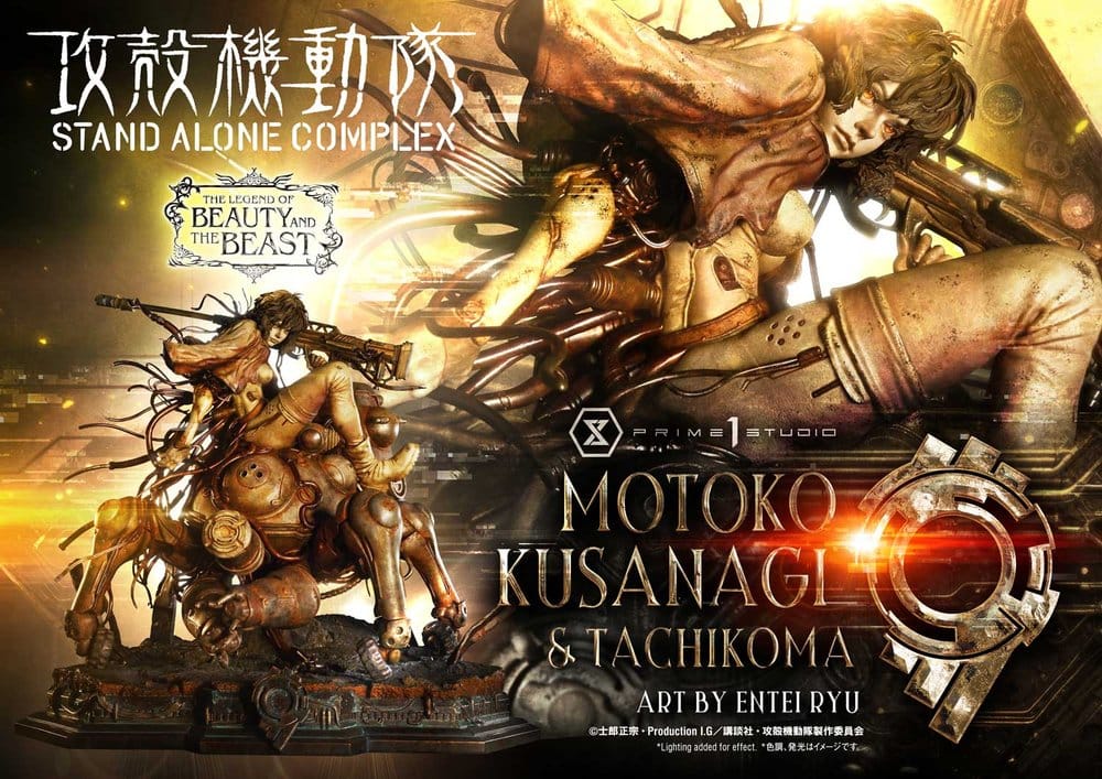 Ghost in the Shell Stand Alone Complex The Legend of Beauty and the Beast Statue 1/4 Motoko Kusanagi & Tachikoma Art by Entei Ryu 53 cm - Preorder - ETA: 28.12.2027
