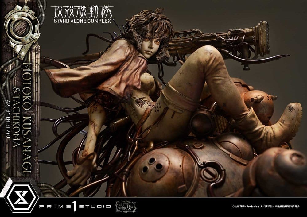 Ghost in the Shell Stand Alone Complex The Legend of Beauty and the Beast Statue 1/4 Motoko Kusanagi & Tachikoma Art by Entei Ryu 53 cm - Preorder - ETA: 28.12.2027