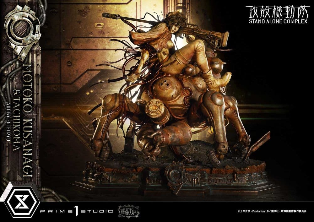 Ghost in the Shell Stand Alone Complex The Legend of Beauty and the Beast Statue 1/4 Motoko Kusanagi & Tachikoma Art by Entei Ryu Bonus Version 53 cm - Preorder - ETA: 28.12.2027