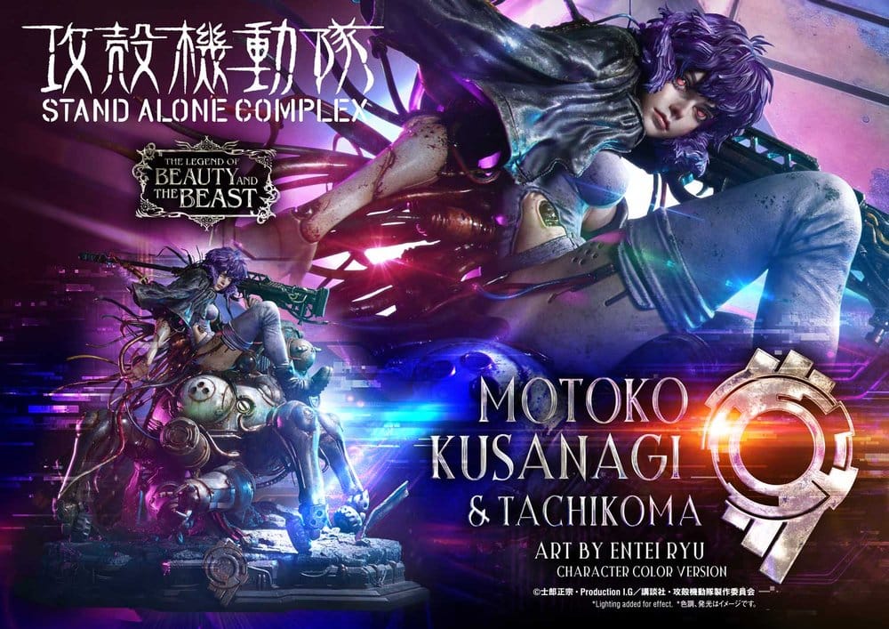 Ghost in the Shell Stand Alone Complex The Legend of Beauty and the Beast Statue 1/4 Motoko Kusanagi & Tachikoma Character color Art by Entei Ryu 53 cm - Preorder - ETA: 28.12.2027