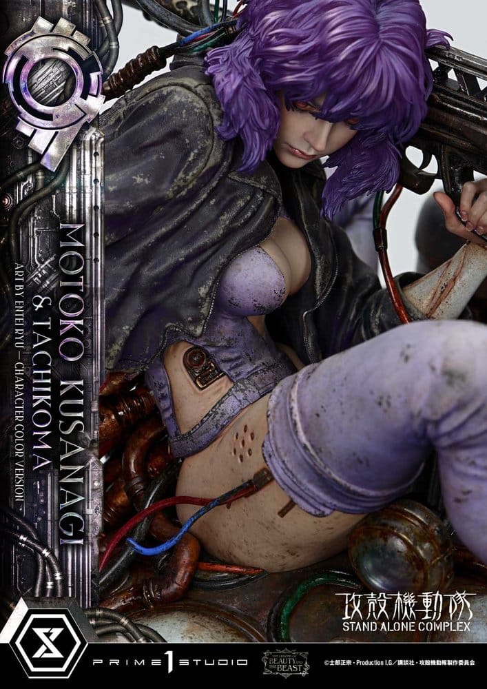 Ghost in the Shell Stand Alone Complex The Legend of Beauty and the Beast Statue 1/4 Motoko Kusanagi & Tachikoma Character color Art by Entei Ryu 53 cm - Preorder - ETA: 28.12.2027