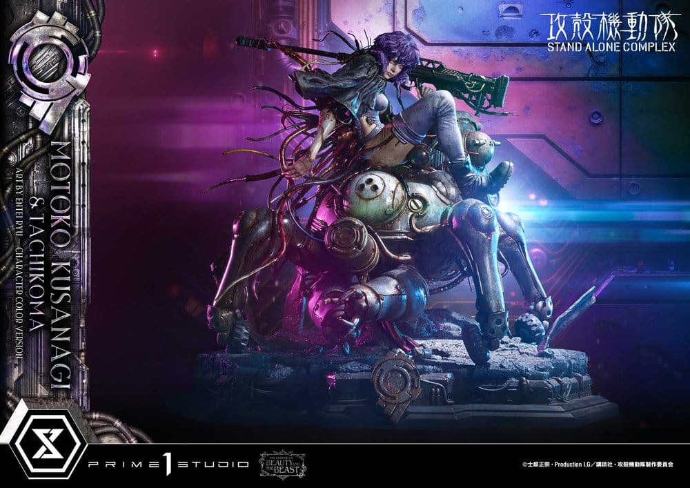 Ghost in the Shell Stand Alone Complex The Legend of Beauty and the Beast Statue 1/4 Motoko Kusanagi & Tachikoma Character color Art by Entei Ryu Bonus Version 53 cm - Preorder - ETA: 28.12.2027