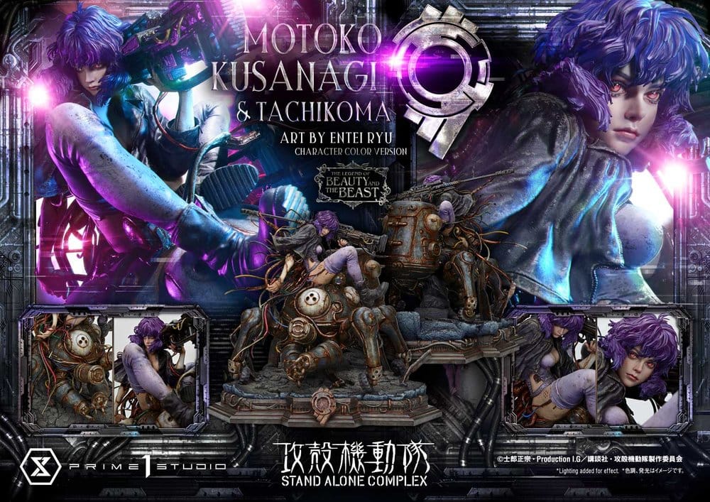 Ghost in the Shell Stand Alone Complex The Legend of Beauty and the Beast Statue 1/4 Motoko Kusanagi & Tachikoma Character color Art by Entei Ryu Bonus Version 53 cm - Preorder - ETA: 28.12.2027