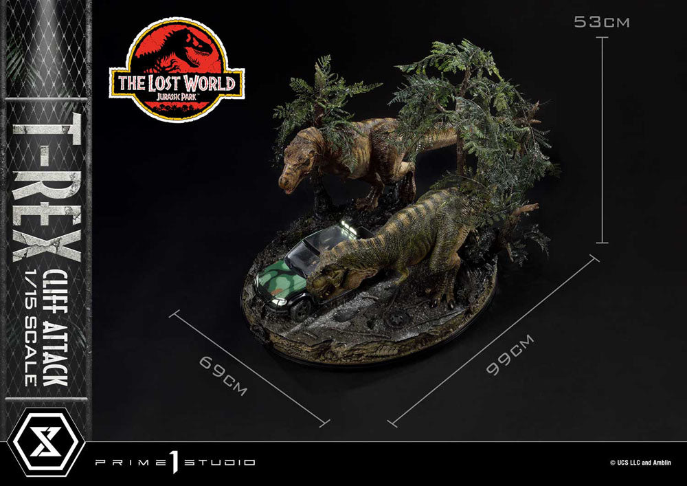 Jurassic World: The Lost World Statue 1/15 T-Rex Cliff Attack 53 cm   - Versand: 5-7 Tage nach Bestellung