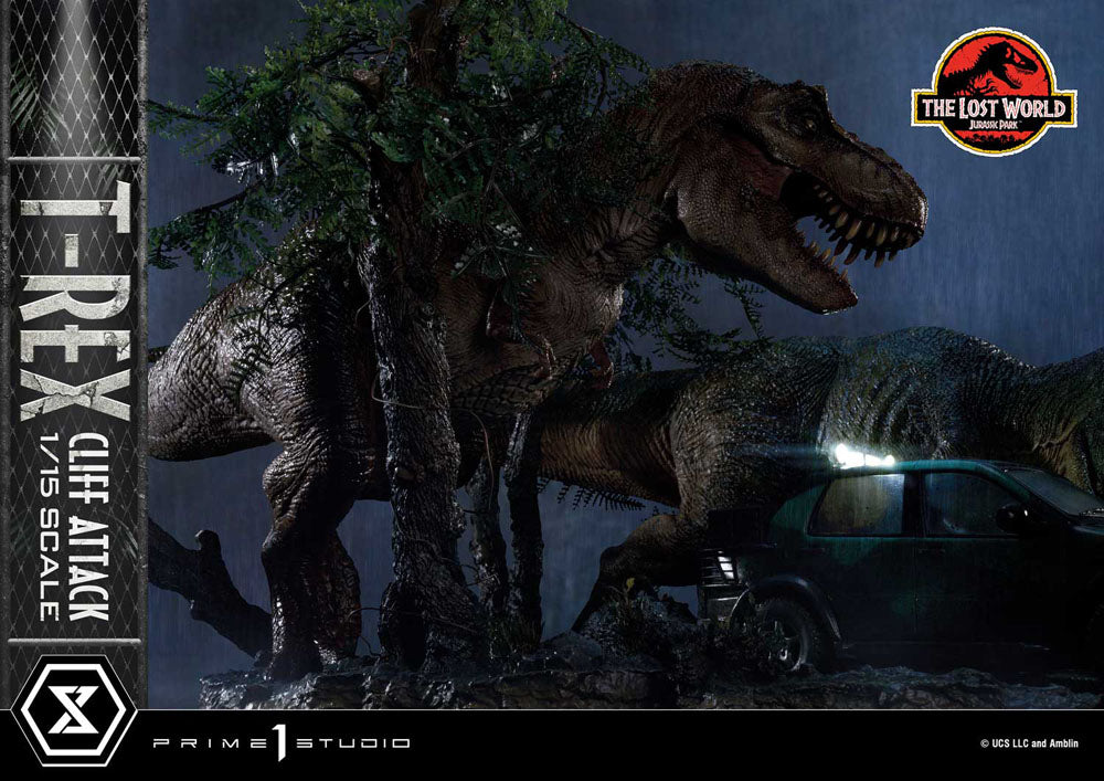 Jurassic World: The Lost World Statue 1/15 T-Rex Cliff Attack 53 cm   - Versand: 5-7 Tage nach Bestellung