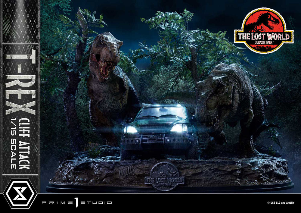 Jurassic World: The Lost World Statue 1/15 T-Rex Cliff Attack Bonus Version 53 cm  - Versand: 5-7 Tage nach Bestellung