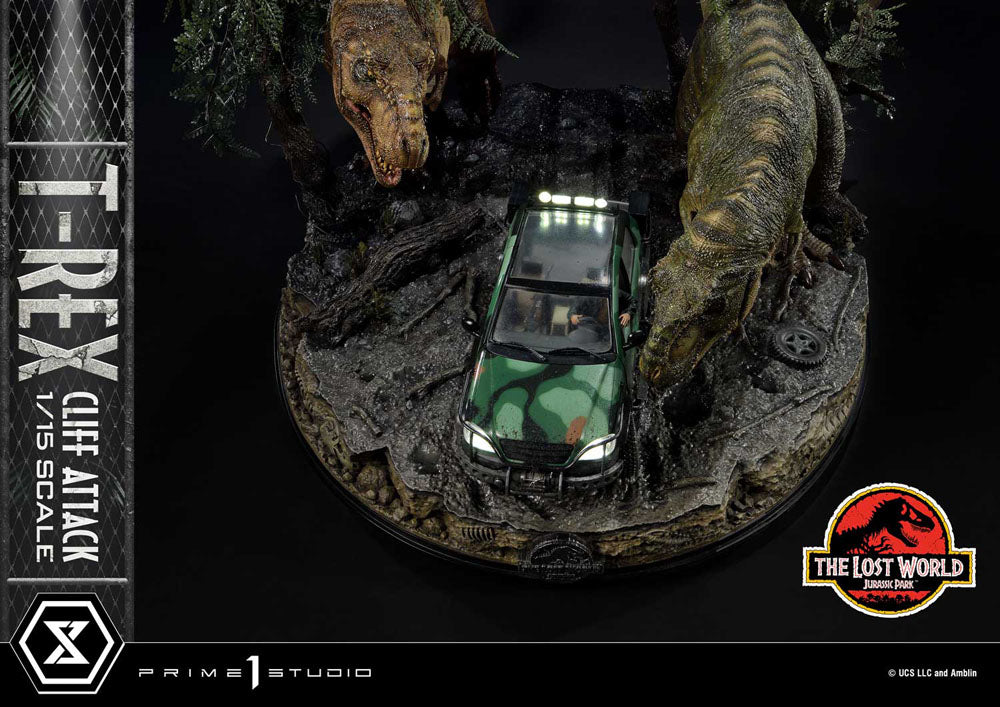 Jurassic World: The Lost World Statue 1/15 T-Rex Cliff Attack Bonus Version 53 cm  - Versand: 5-7 Tage nach Bestellung