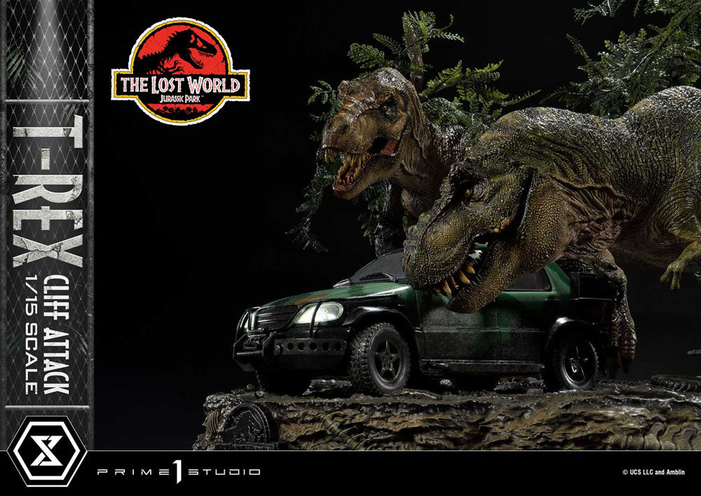 Jurassic World: The Lost World Statue 1/15 T-Rex Cliff Attack Bonus Version 53 cm  - Versand: 5-7 Tage nach Bestellung