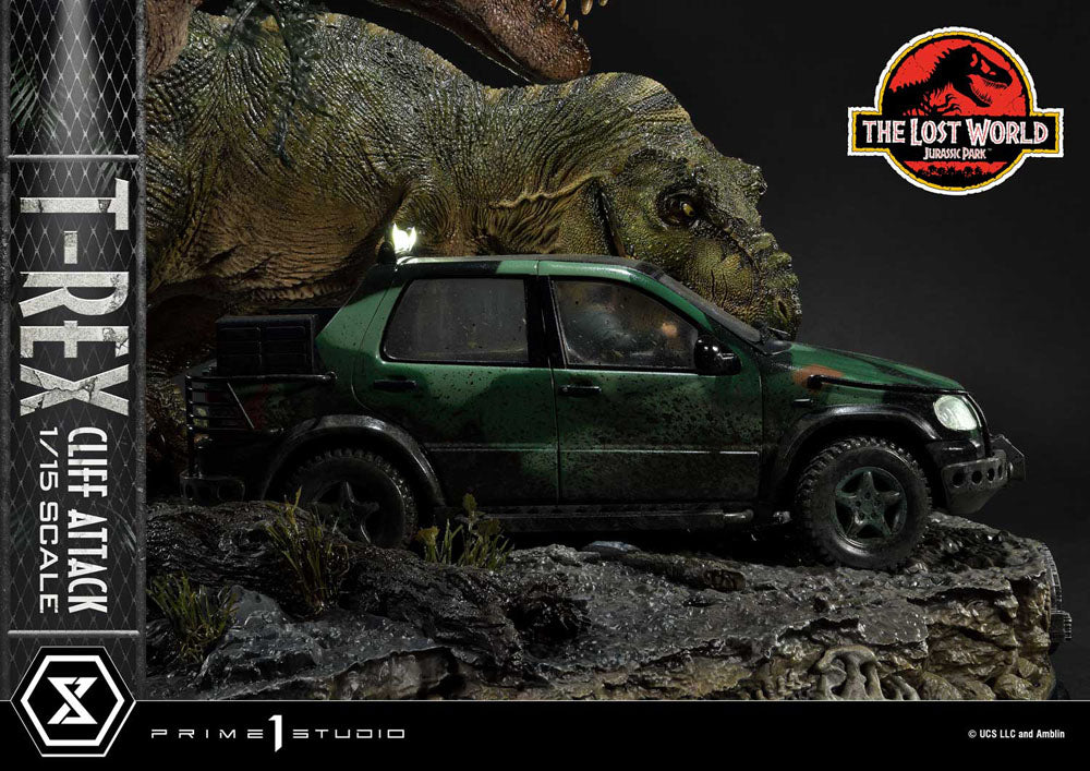 Jurassic World: The Lost World Statue 1/15 T-Rex Cliff Attack Bonus Version 53 cm  - Versand: 5-7 Tage nach Bestellung