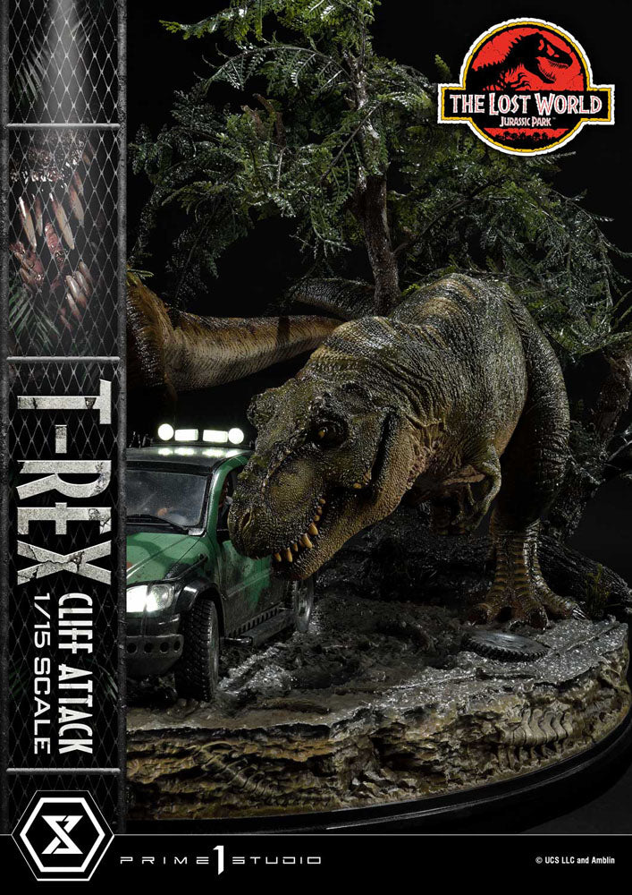 Jurassic World: The Lost World Statue 1/15 T-Rex Cliff Attack Bonus Version 53 cm  - Versand: 5-7 Tage nach Bestellung