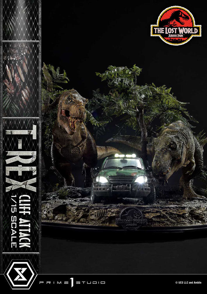 Jurassic World: The Lost World Statue 1/15 T-Rex Cliff Attack Bonus Version 53 cm  - Versand: 5-7 Tage nach Bestellung