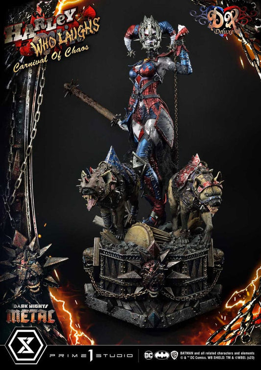 Dark Nights: Metal Museum Masterline Series Statue 1/3 Harley Quinn Who Laughs Concept Design by Caelos D`anda Deluxe Version 78 cm - Versand: 5-7 Tage nach Bestellung