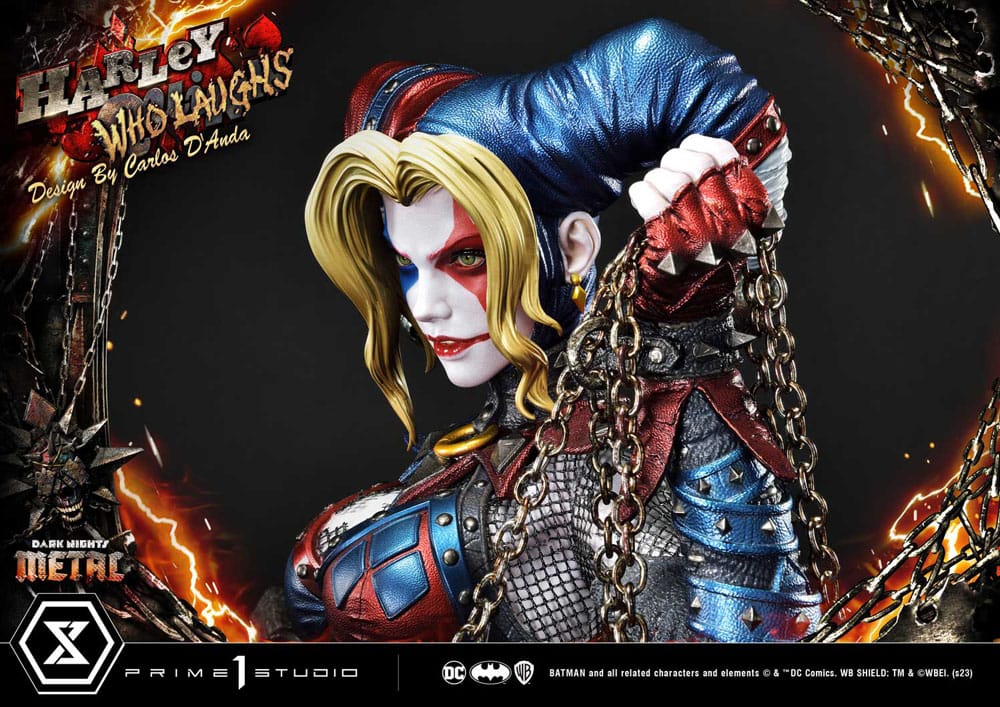 Dark Nights: Metal Museum Masterline Series Statue 1/3 Harley Quinn Who Laughs Concept Design by Caelos D`anda Deluxe Version 78 cm - Preorder - ETA: 12.09.2025