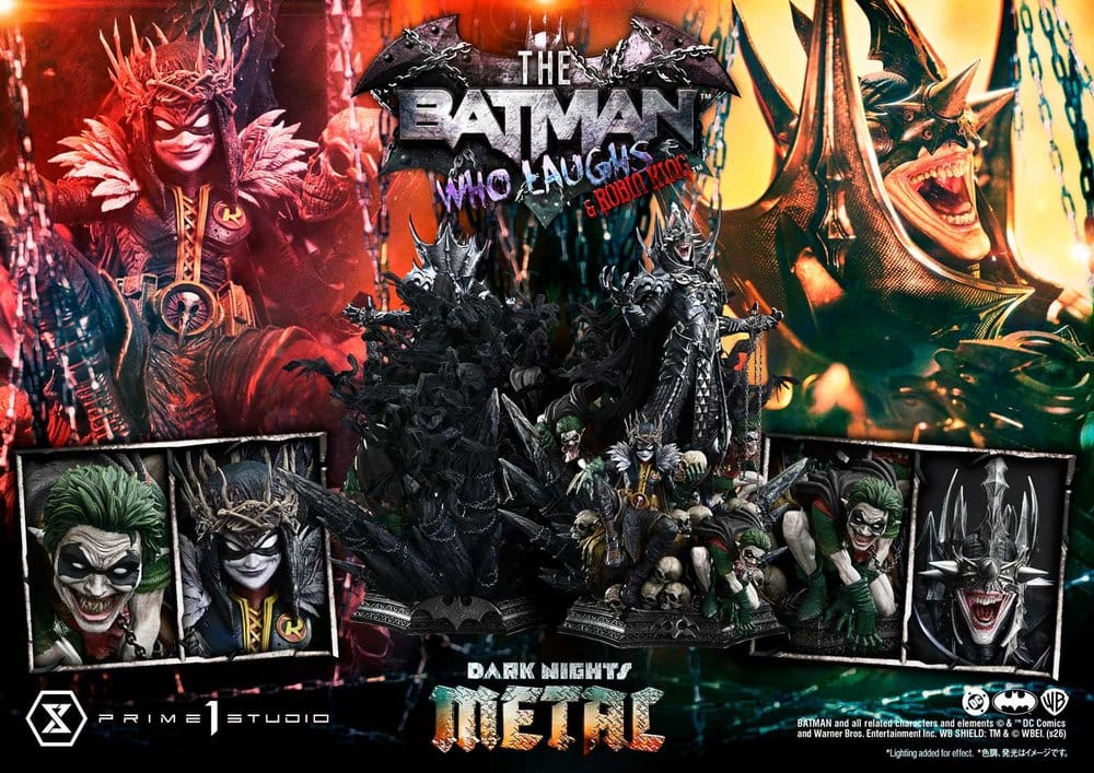 DC Comics Museum Masterline Statue 1/3 Dark Nights: Death Metal The Batman Who Laughs & Robin King 85 cm - Preorder - ETA: 25.02.2028