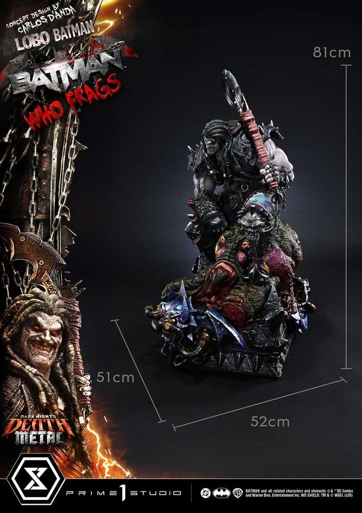 Dark Nights: Death Metal Museum Masterline Statue 1/3 Lobo Batman: Batman Who Frags Deluxe Version 81 cm - Preorder - ETA: 24.04.2028