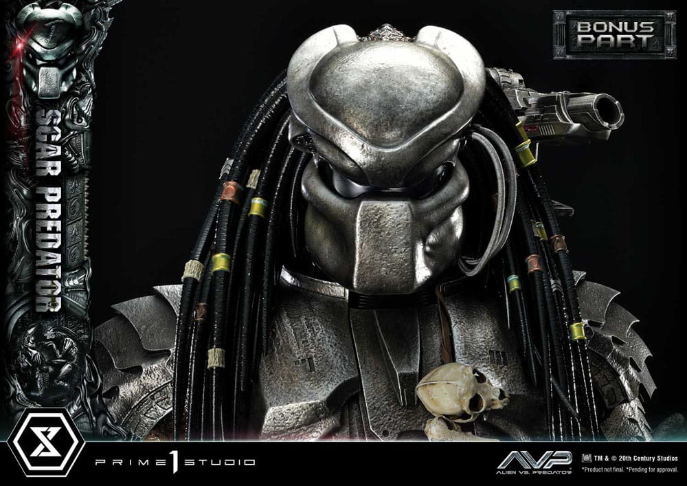 The Alien vs. Predator Museum Masterline Series Statue 1/3 Scar Predator Deluxe Bonus Version 93 cm - Versand: 7 Tage nach Bestellung