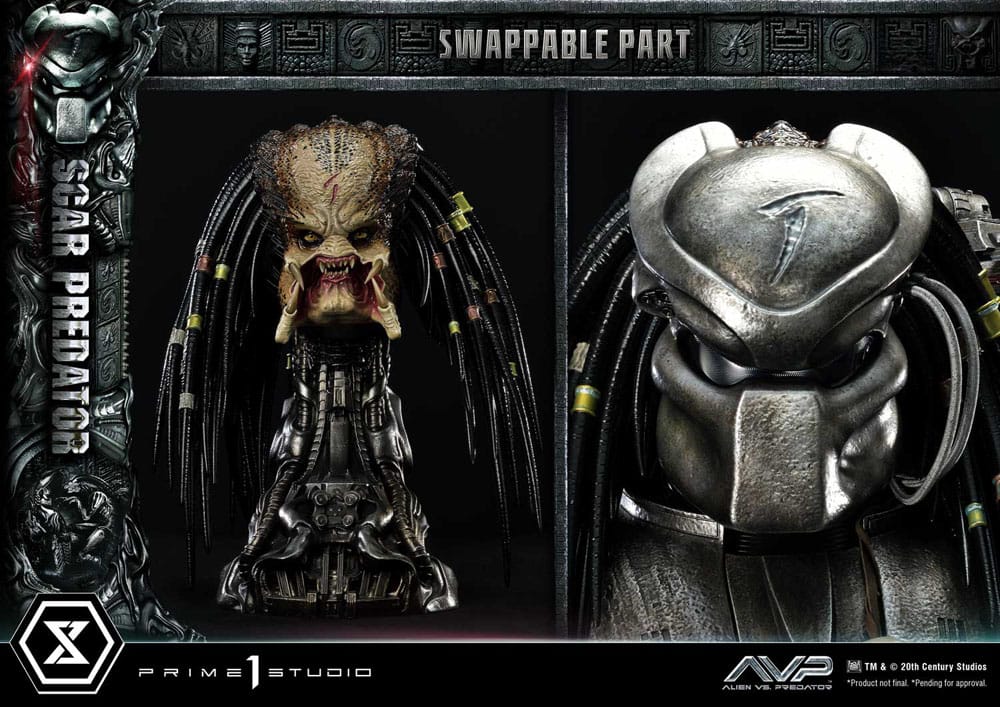 The Alien vs. Predator Museum Masterline Series Statue 1/3 Scar Predator Deluxe Bonus Version 93 cm - Versand: 7 Tage nach Bestellung