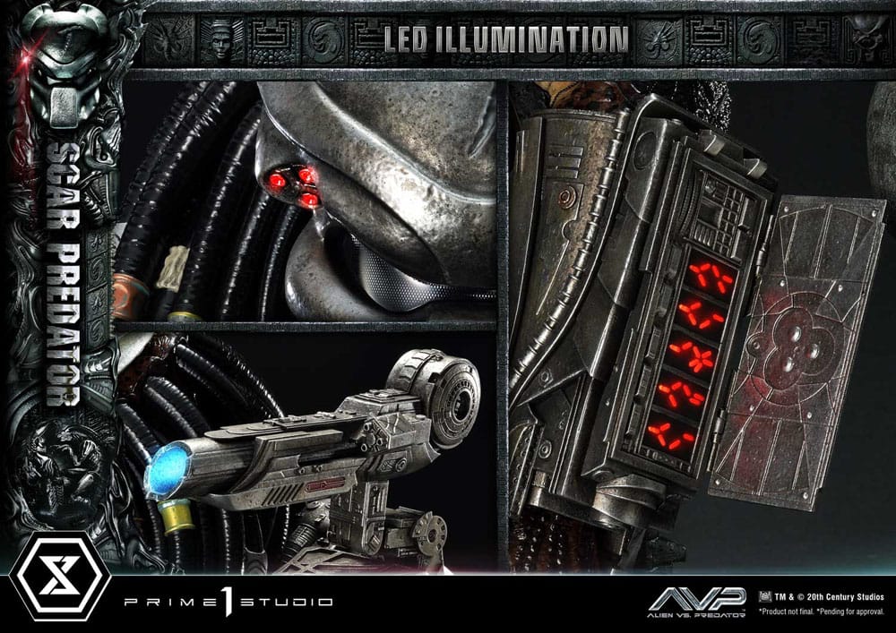 The Alien vs. Predator Museum Masterline Series Statue 1/3 Scar Predator Deluxe Bonus Version 93 cm - Versand: 7 Tage nach Bestellung