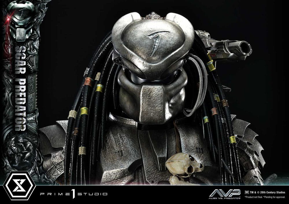 The Alien vs. Predator Museum Masterline Series Statue 1/3 Scar Predator Deluxe Bonus Version 93 cm - Versand: 7 Tage nach Bestellung