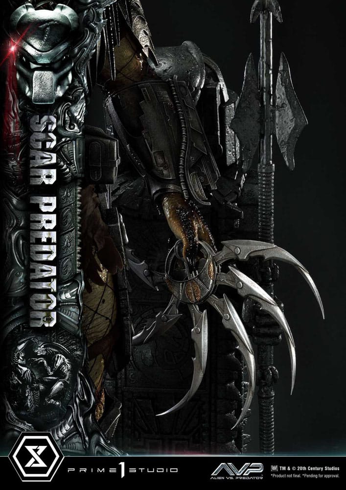 The Alien vs. Predator Museum Masterline Series Statue 1/3 Scar Predator Deluxe Bonus Version 93 cm - Versand: 7 Tage nach Bestellung