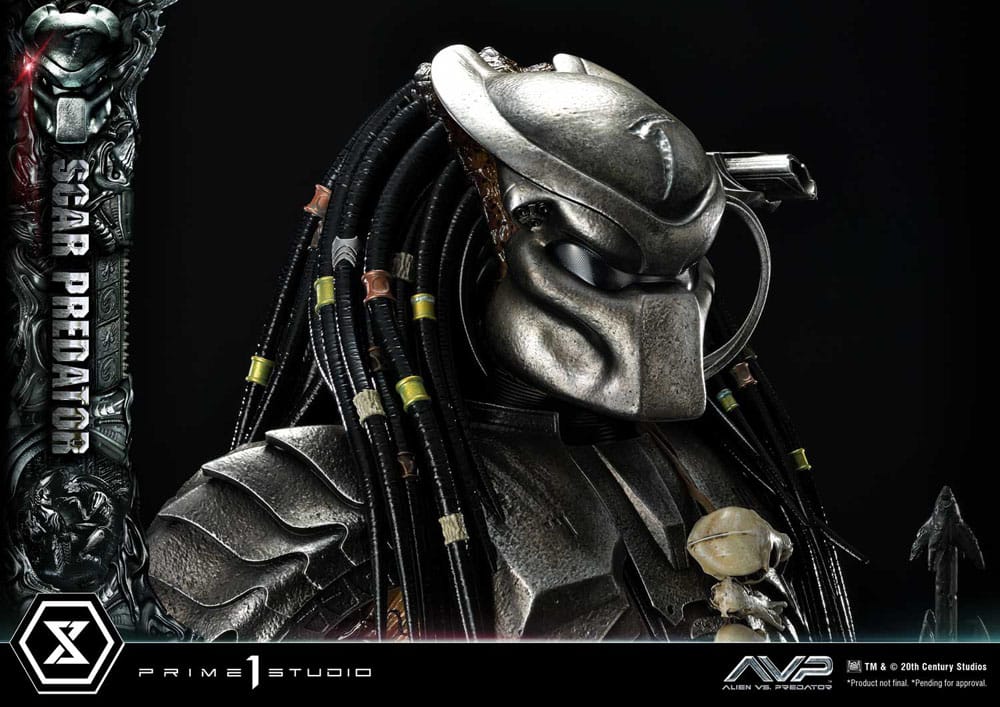 The Alien vs. Predator Museum Masterline Series Statue 1/3 Scar Predator Deluxe Bonus Version 93 cm - Versand: 7 Tage nach Bestellung