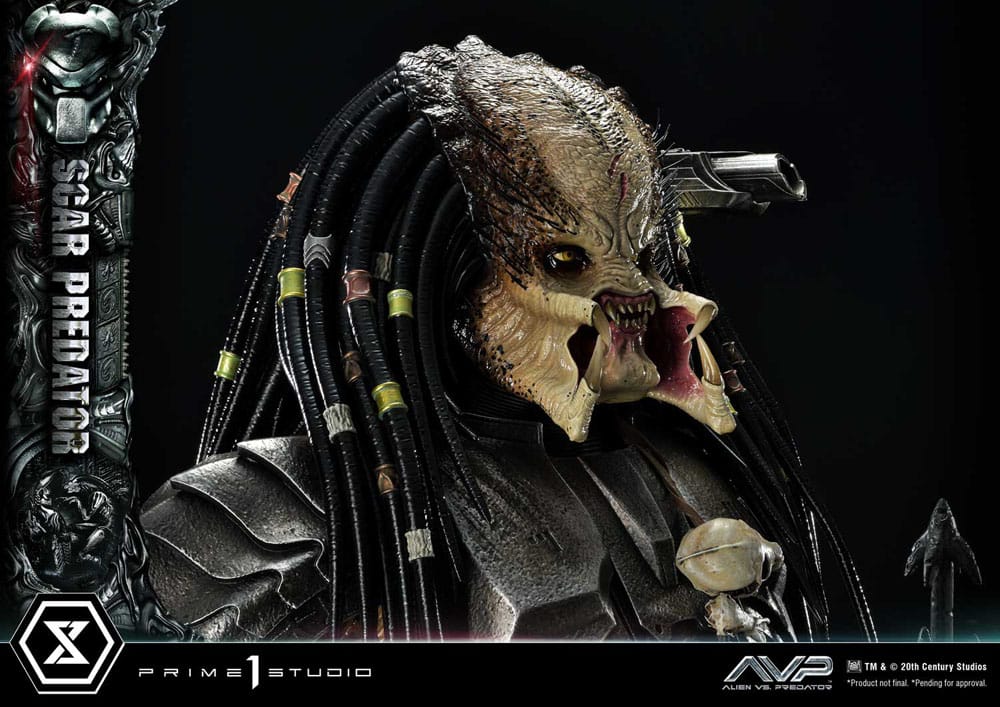 The Alien vs. Predator Museum Masterline Series Statue 1/3 Scar Predator Deluxe Bonus Version 93 cm - Versand: 7 Tage nach Bestellung