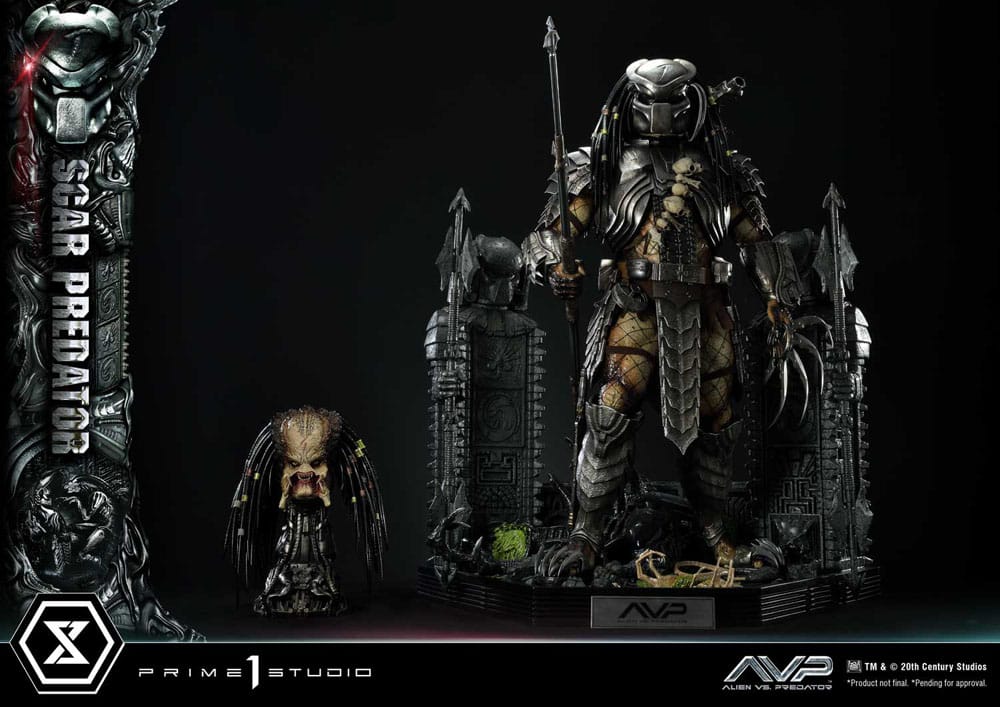 The Alien vs. Predator Museum Masterline Series Statue 1/3 Scar Predator Deluxe Bonus Version 93 cm - Versand: 7 Tage nach Bestellung