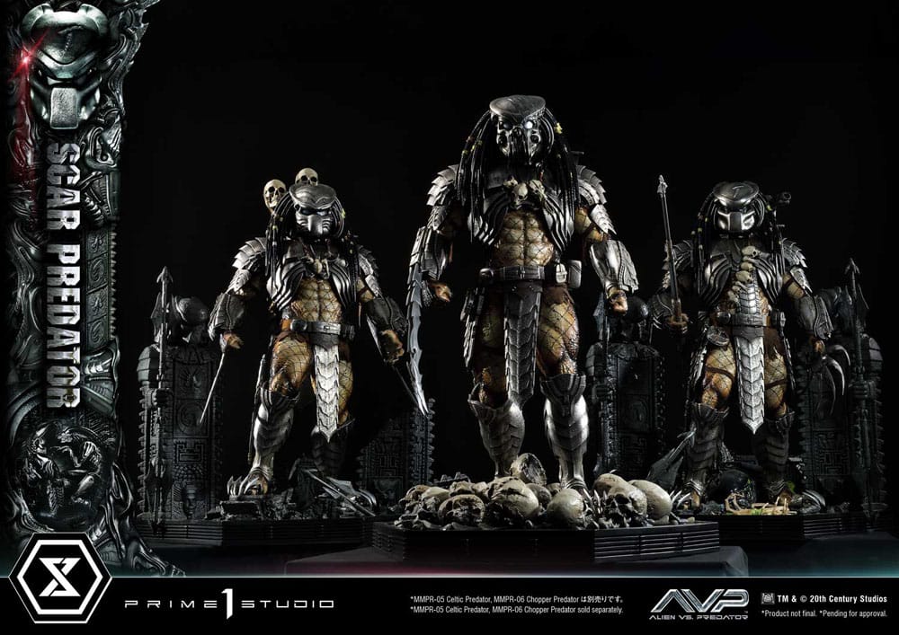 The Alien vs. Predator Museum Masterline Series Statue 1/3 Scar Predator Deluxe Bonus Version 93 cm - Versand: 7 Tage nach Bestellung