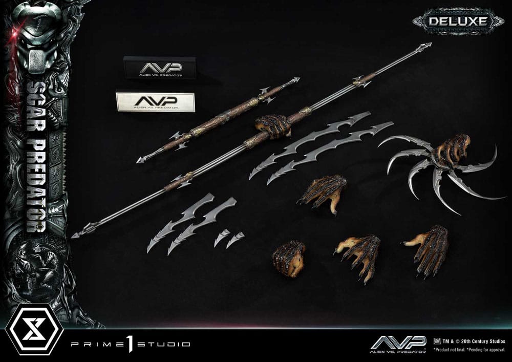 The Alien vs. Predator Museum Masterline Series Statue 1/3 Scar Predator Deluxe Bonus Version 93 cm - Versand: 7 Tage nach Bestellung