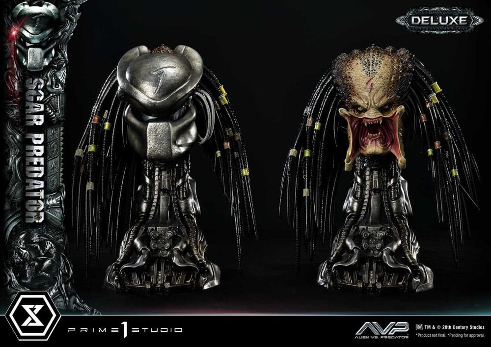 The Alien vs. Predator Museum Masterline Series Statue 1/3 Scar Predator Deluxe Bonus Version 93 cm - Versand: 7 Tage nach Bestellung