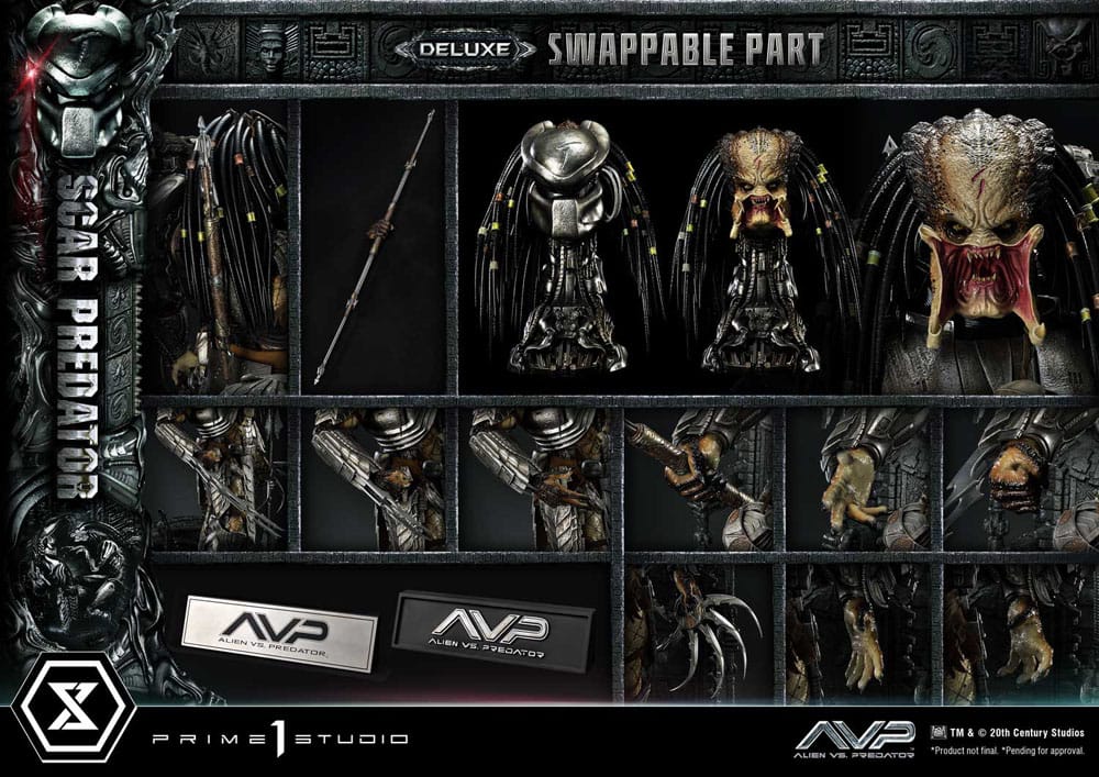 The Alien vs. Predator Museum Masterline Series Statue 1/3 Scar Predator Deluxe Bonus Version 93 cm - Versand: 7 Tage nach Bestellung