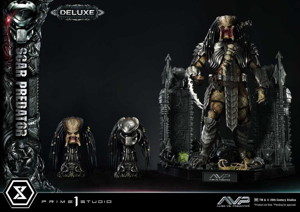The Alien vs. Predator Museum Masterline Series Statue 1/3 Scar Predator Deluxe Bonus Version 93 cm - Versand: 7 Tage nach Bestellung