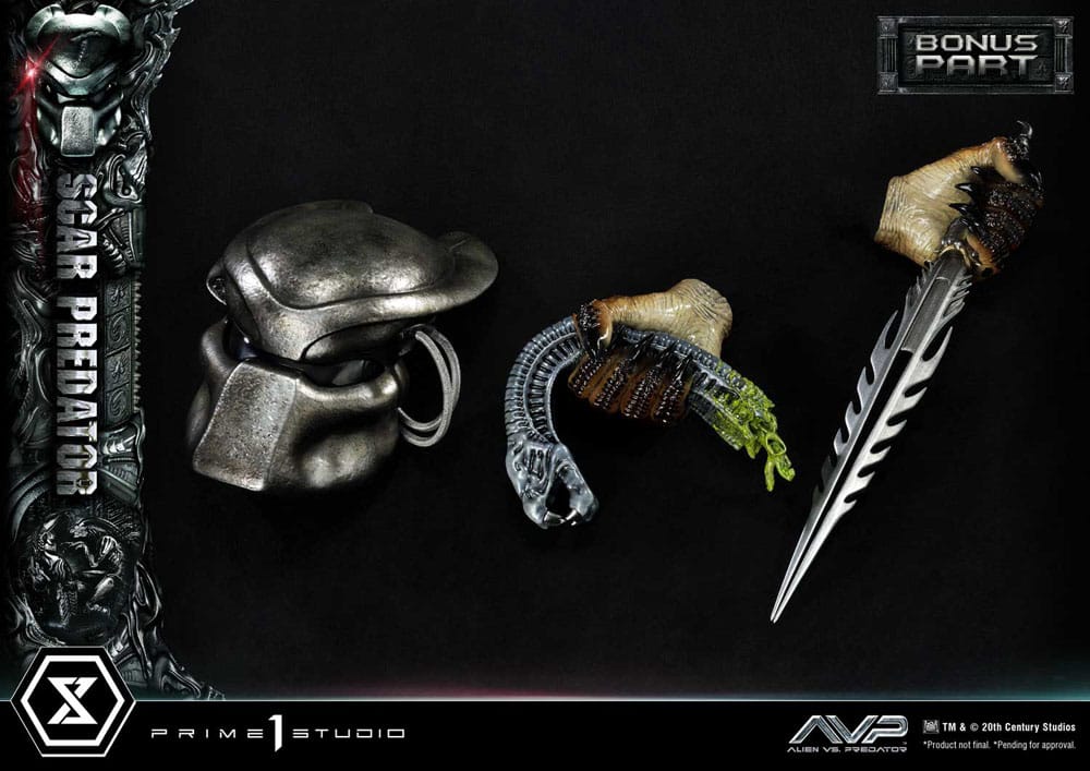 The Alien vs. Predator Museum Masterline Series Statue 1/3 Scar Predator Deluxe Bonus Version 93 cm - Versand: 7 Tage nach Bestellung