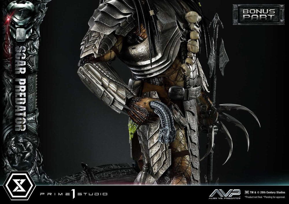 The Alien vs. Predator Museum Masterline Series Statue 1/3 Scar Predator Deluxe Bonus Version 93 cm - Versand: 7 Tage nach Bestellung