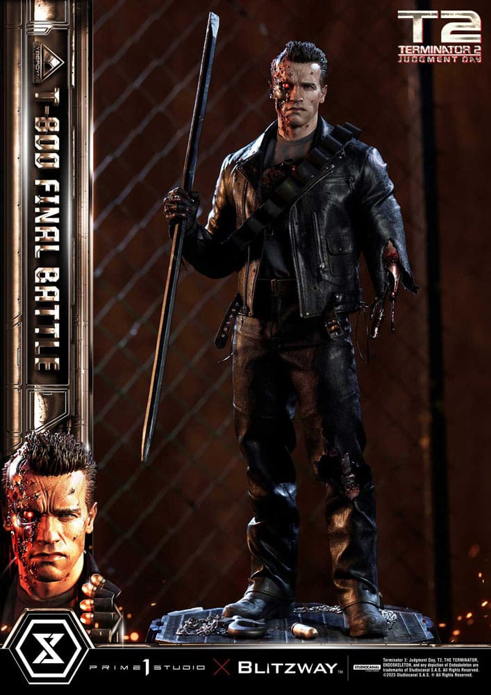 Terminator 2 Museum Masterline Series Statue 1/3 T-800 Final Battle Regular Version 75 cm - Versand: 7 Tage nach Bestellung