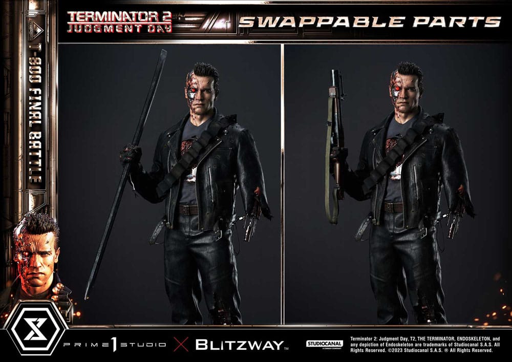Terminator 2 Museum Masterline Series Statue 1/3 T-800 Final Battle Regular Version 75 cm - Versand: 7 Tage nach Bestellung