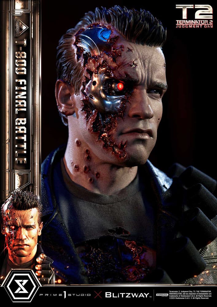 Terminator 2 Museum Masterline Series Statue 1/3 T-800 Final Battle Regular Version 75 cm - Versand: 7 Tage nach Bestellung