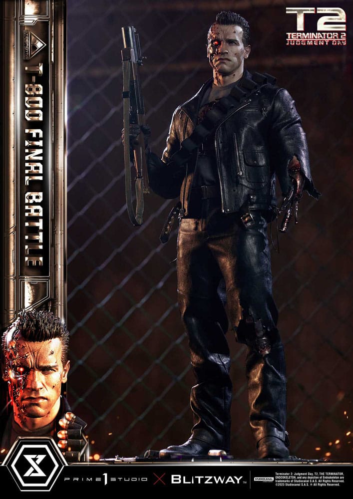 Terminator 2 Museum Masterline Series Statue 1/3 T-800 Final Battle Regular Version 75 cm - Versand: 7 Tage nach Bestellung