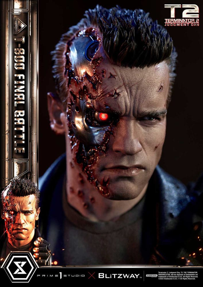 Terminator 2 Museum Masterline Series Statue 1/3 T-800 Final Battle Regular Version 75 cm - Versand: 7 Tage nach Bestellung