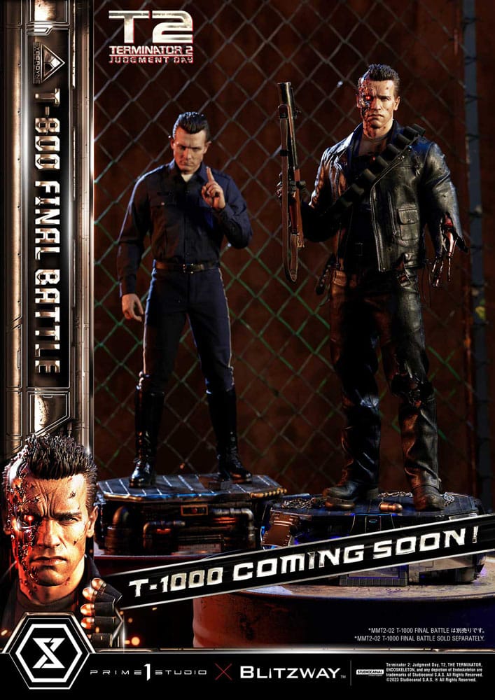 Terminator 2 Museum Masterline Series Statue 1/3 T-800 Final Battle Regular Version 75 cm - Versand: 7 Tage nach Bestellung