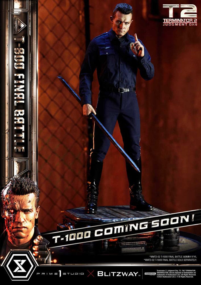 Terminator 2 Museum Masterline Series Statue 1/3 T-800 Final Battle Regular Version 75 cm - Versand: 7 Tage nach Bestellung