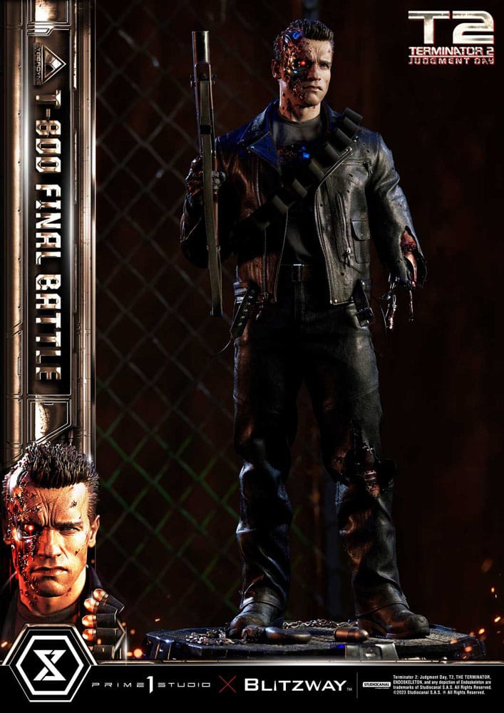 Terminator 2 Museum Masterline Series Statue 1/3 T-800 Final Battle Regular Version 75 cm - Versand: 7 Tage nach Bestellung