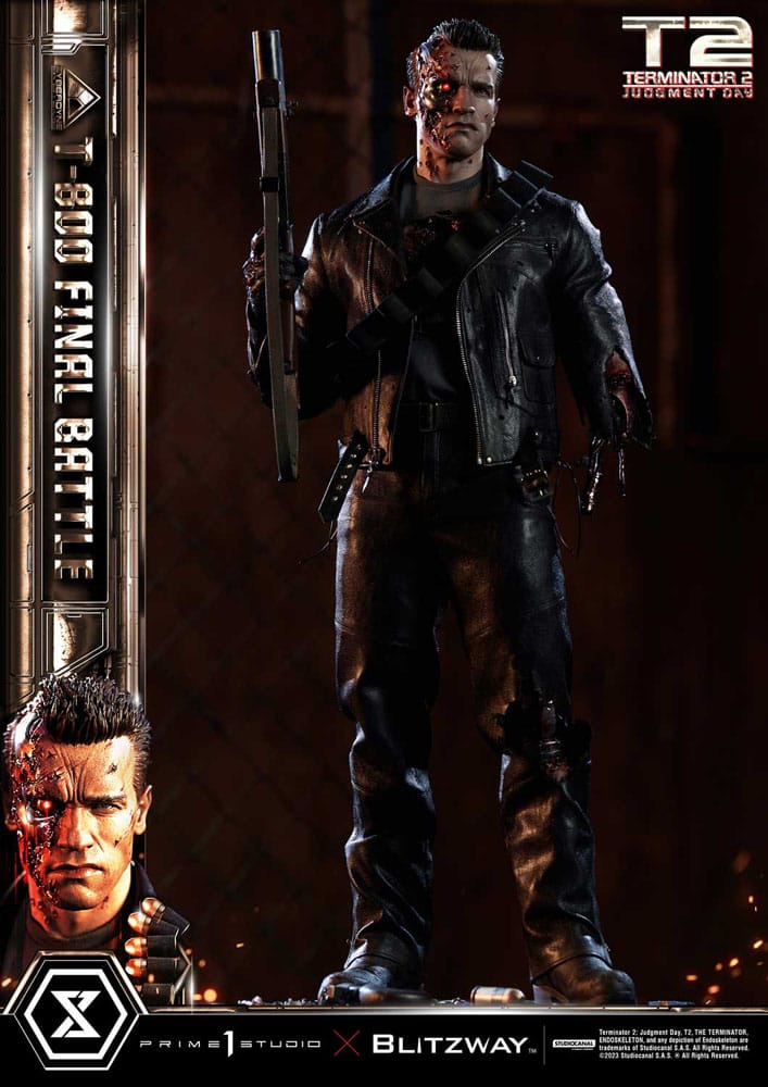 Terminator 2 Museum Masterline Series Statue 1/3 T-800 Final Battle Regular Version 75 cm - Versand: 7 Tage nach Bestellung