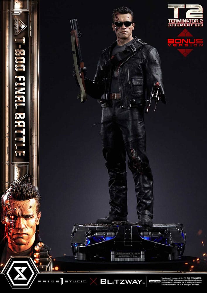 Terminator 2 Museum Masterline Series Statue 1/3 T-800 Final Battle Deluxe Bonus Version 75 cm - Versand: 7 Tage nach Bestellung