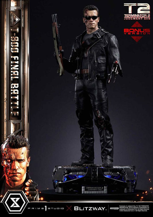 Terminator 2 Museum Masterline Series Statue 1/3 T-800 Final Battle Deluxe Bonus Version 75 cm - Versand: 7 Tage nach Bestellung