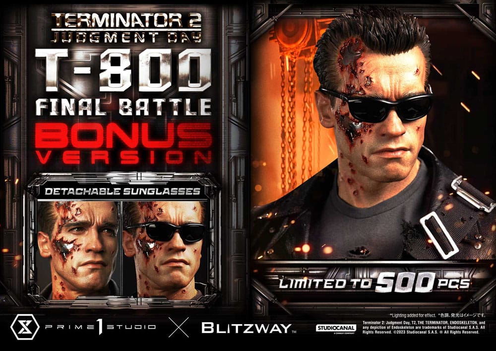 Terminator 2 Museum Masterline Series Statue 1/3 T-800 Final Battle Deluxe Bonus Version 75 cm - Versand: 7 Tage nach Bestellung