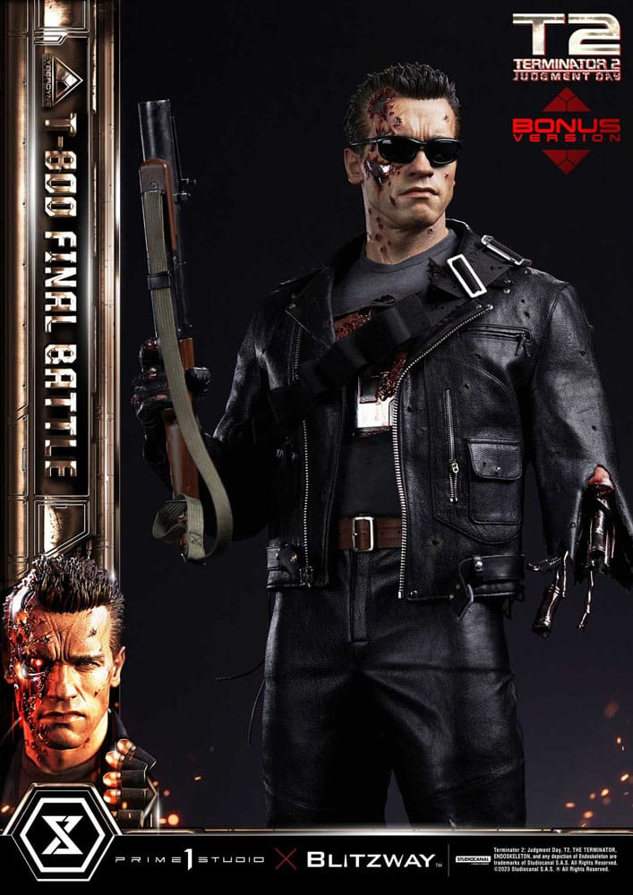 Terminator 2 Museum Masterline Series Statue 1/3 T-800 Final Battle Deluxe Bonus Version 75 cm - Versand: 7 Tage nach Bestellung